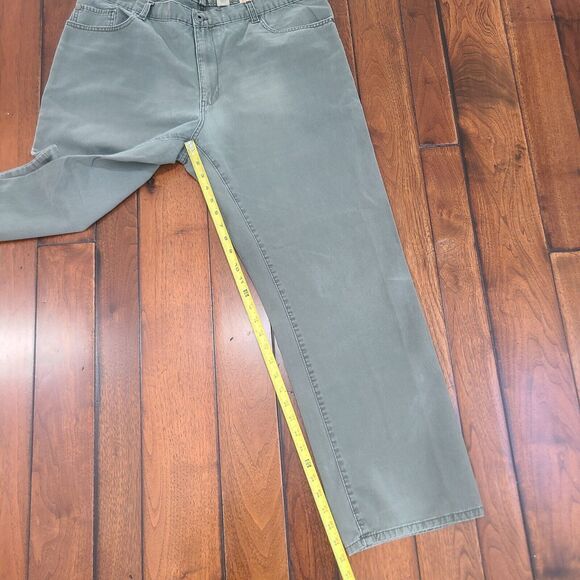 Timberland Relaxed Straight Fit Pants Jeans Men’s 40x32 Army Green Denim - Picture 11 of 13